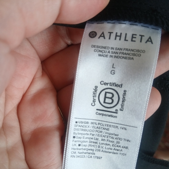 Athleta Black Wide Leg Stride Pants Size Large - Picture 11 of 14